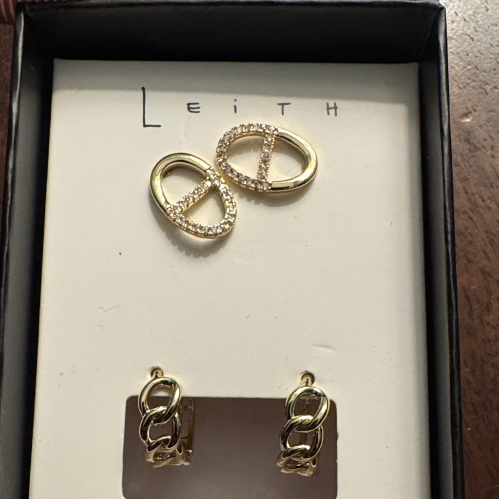 Leith Gold And Silver Chain Earrings